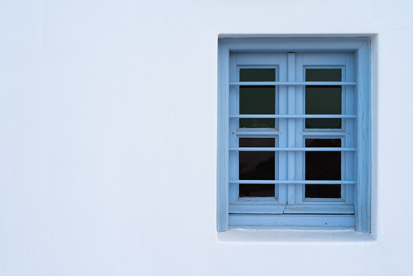 Blue Window, Mykonos, Greece, Nils Leonhardt